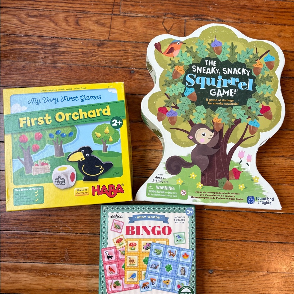 Preschool game bundle - HABA First Orchard Game - Bingo - snacky squirrel